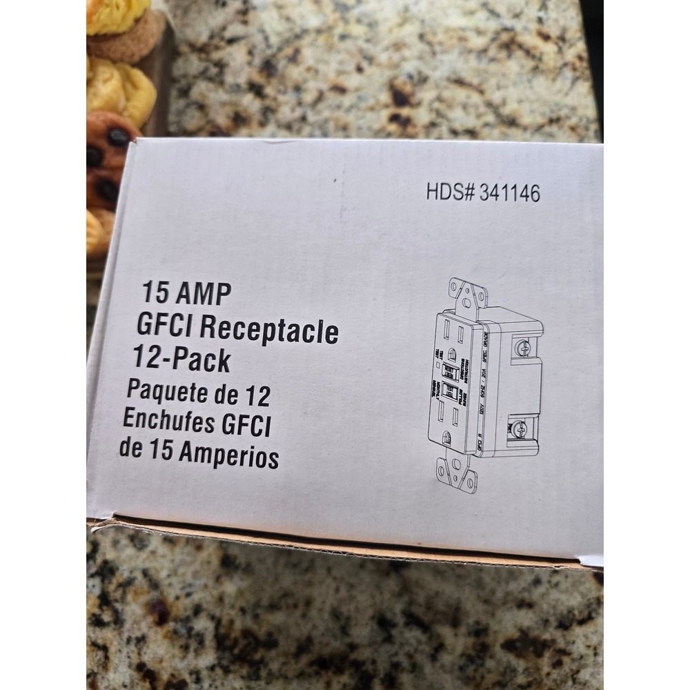Maintenance Warehouse 15 Amp GFCI Receptacle 12-Pack‎ Ivory 120V HDS 341146 - Picture 2 of 4